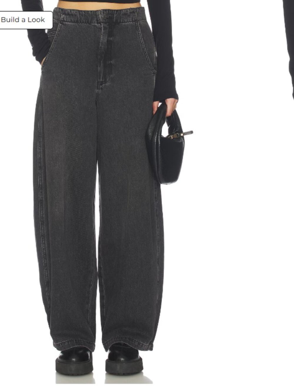 Pistola Lottie Barrel Jeans Zen Wash Size 28 NWT High Rise Bowed Leg Sold Out - Picture 2 of 10